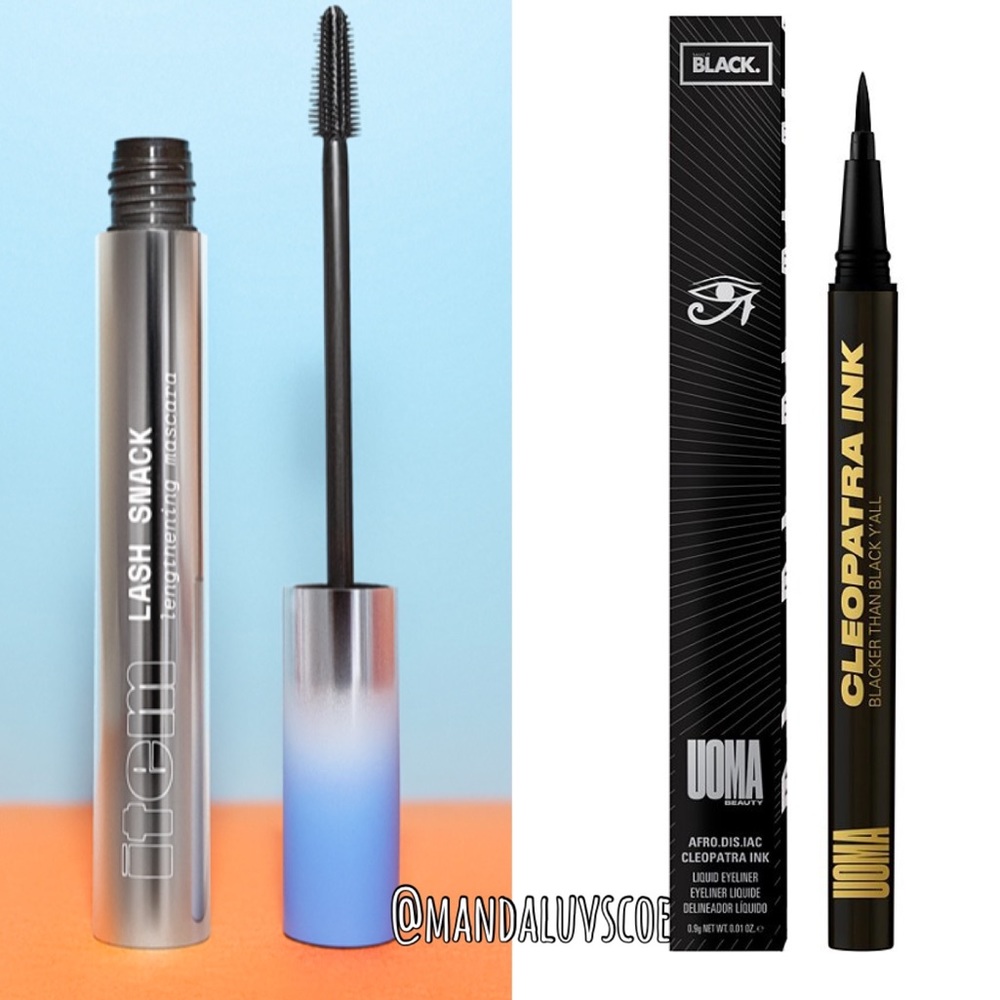 💗ITEM LASH SNACK MASCARA & UOMA LIQUID EYELINER BLACK